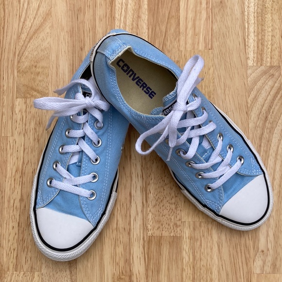 Converse Shoes - Unisex Converse All Star LowTops Light Blue Women’s Size 9 Men’s Size 7